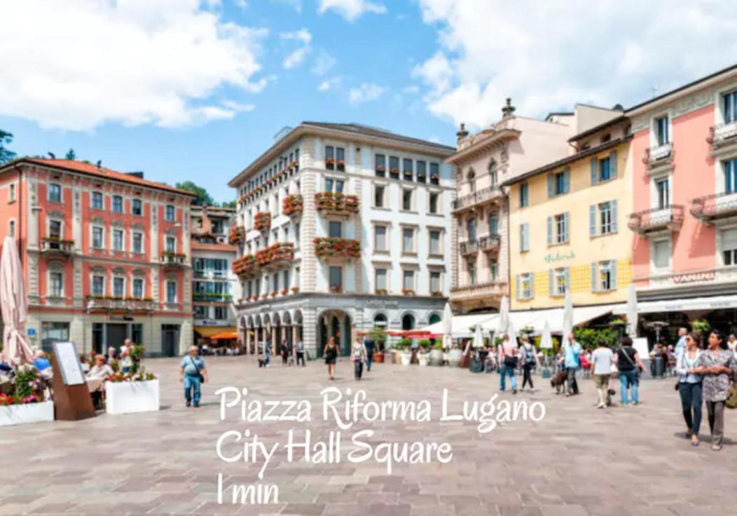 דירות Duplex Loft In Lugano Center With Garden, Wi-Fi -By Easylife Swiss מראה חיצוני תמונה